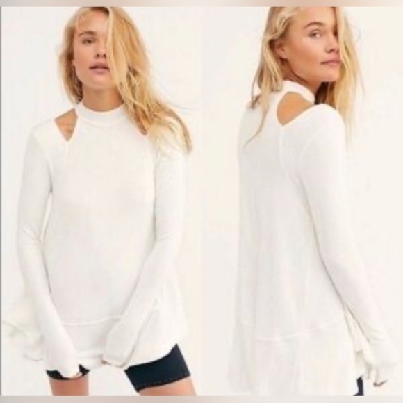Free People Downtown Girl Tunic | Ivory Off-White | S | EUC - Picture 1 of 6